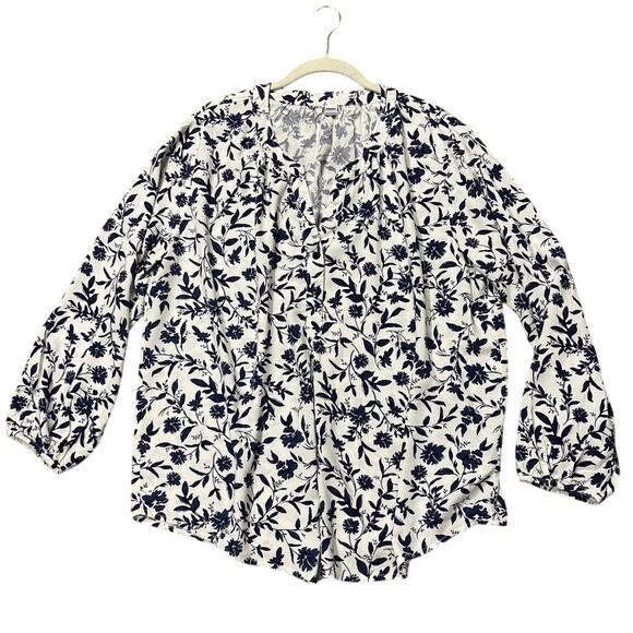 Old Navy Viscose Split Neck Pop Over Blouse Top Size XL - Picture 1 of 7